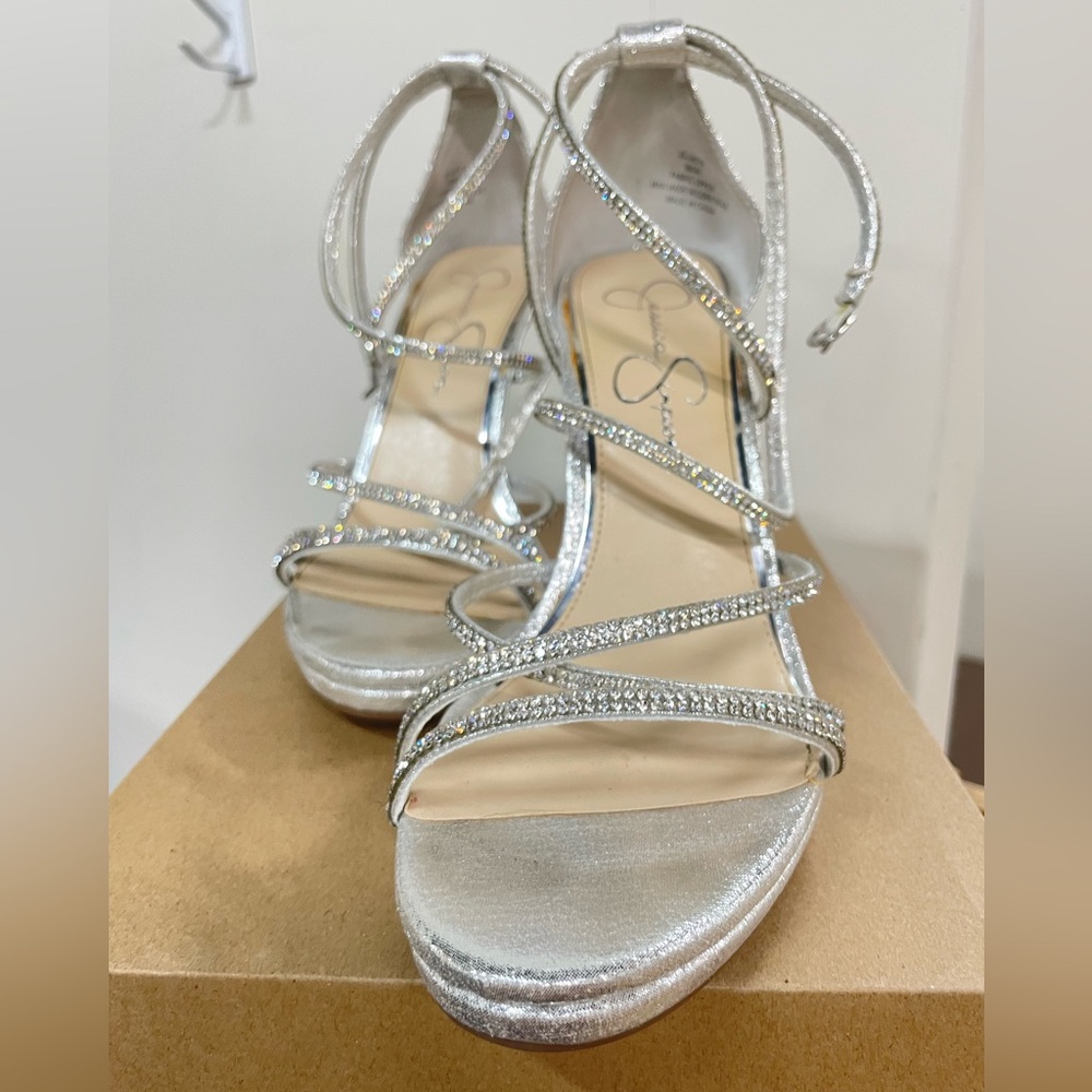 Jessica Simpson Jaeya Strappy Rhinestone High-Heel Sandals